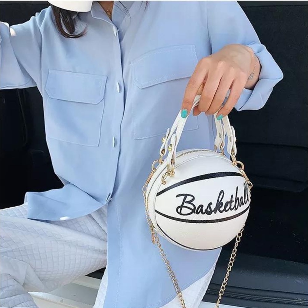 White Basketball Bag
